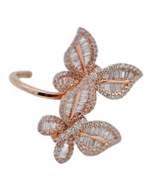 Women's Rose Gold Butterfly Ring