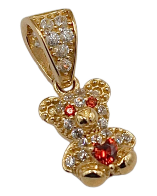 Women's 14k Gold Small Teddy Bear Pendant