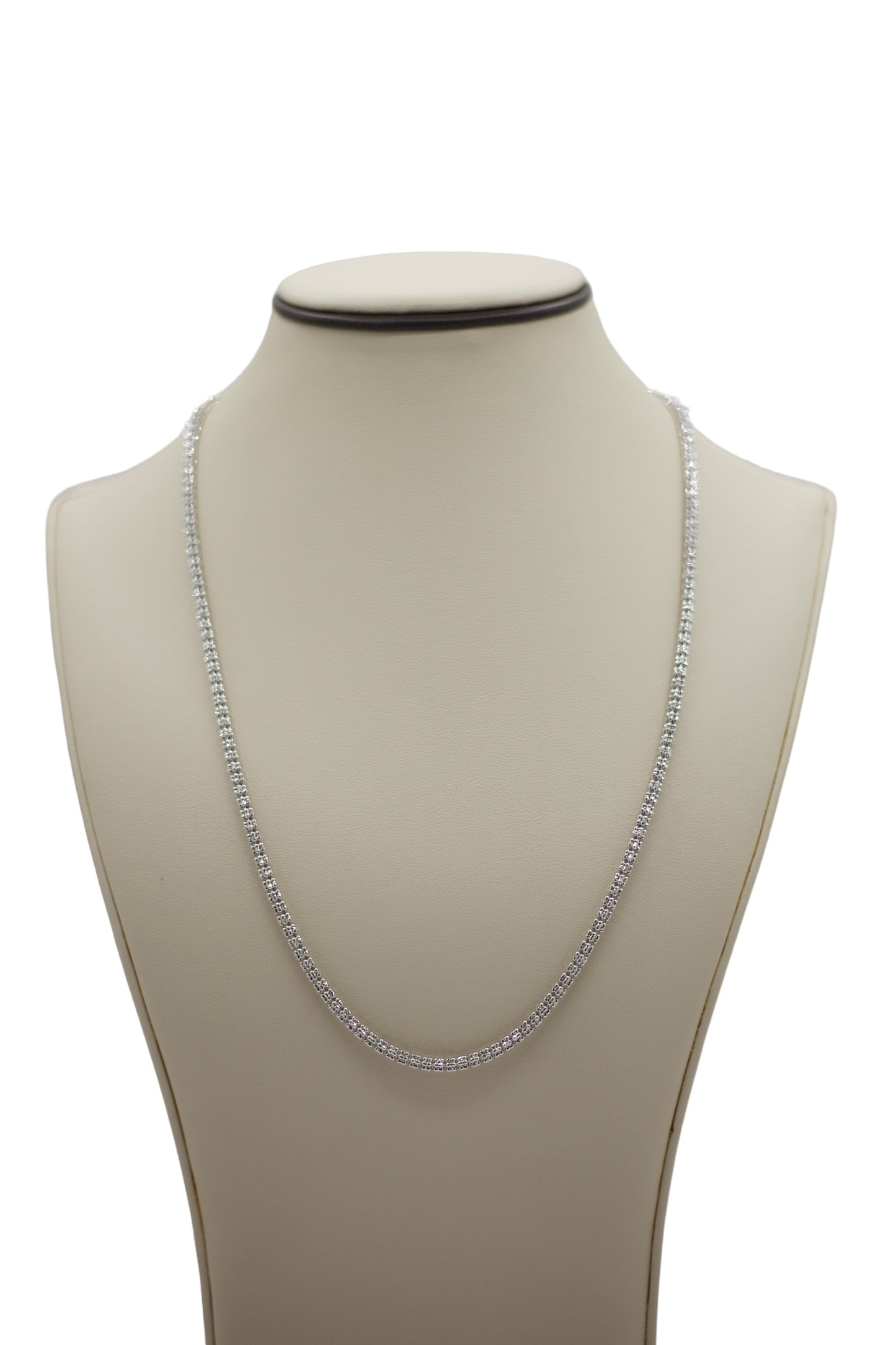 White Gold Moon Ice Cut Chain - 3.5mm