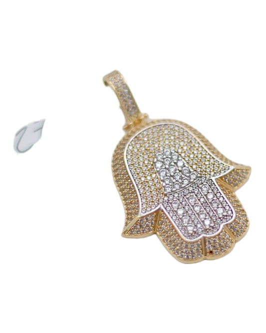 14k Gold Hamsa Hand Pendant