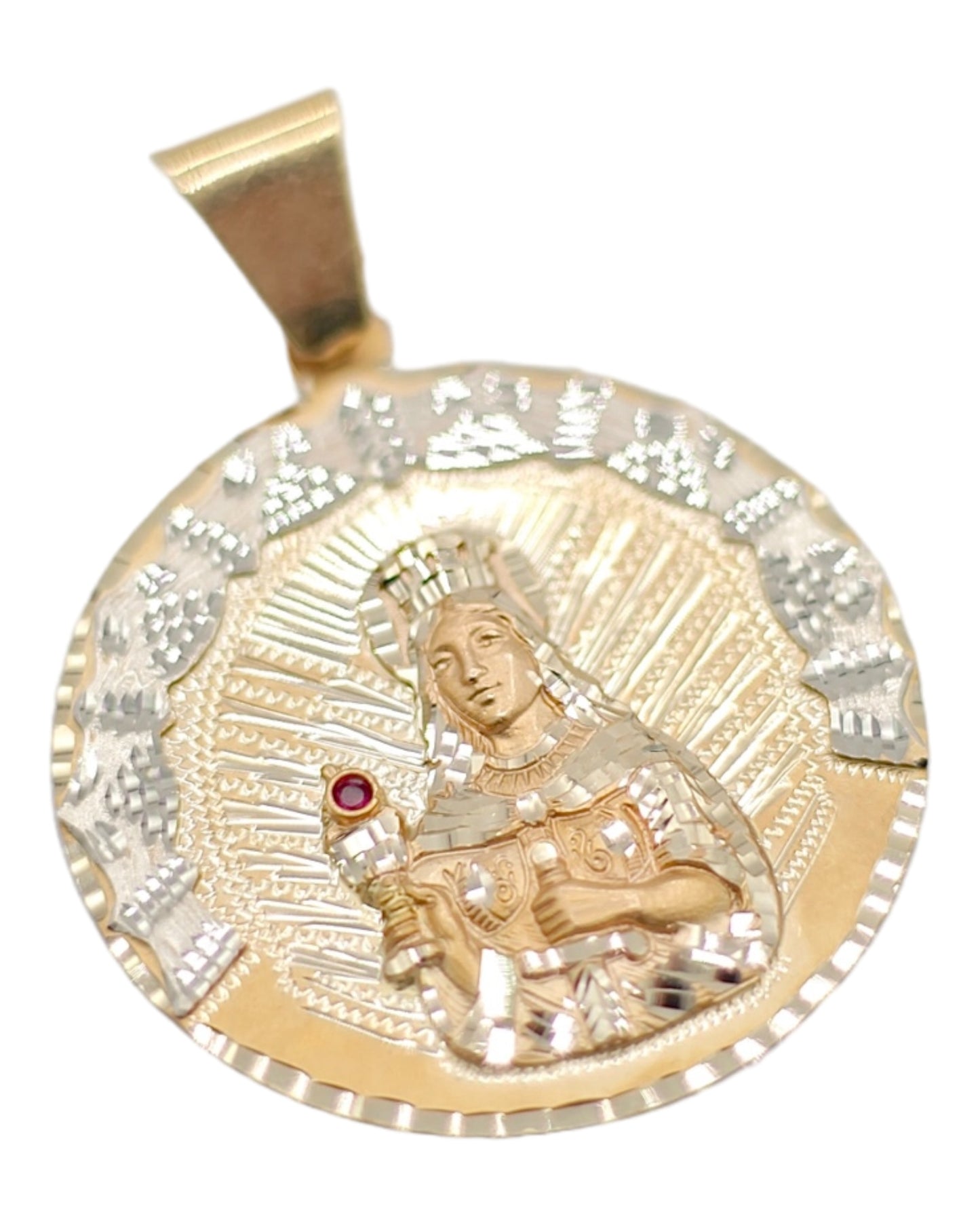 14k Men's Virgen Mary Pendant